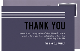 'Main Feature' Bar Mitzvah Thank You Note