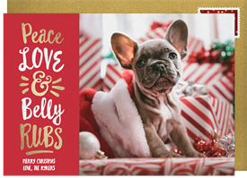 'Belly Rubs' Christmas Greetings Card