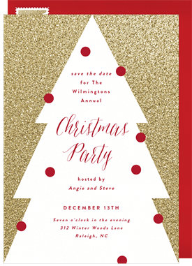 'Glitter on Point' Christmas Party Save the Date