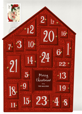 'Christmas Countdown' Christmas Greetings Card