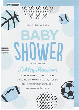 'Bouncing Balls' Baby Shower Invitation
