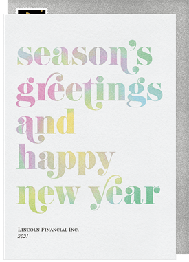 'Bold Greeting' Business New Year's Greeting Card