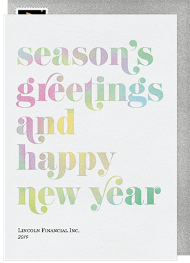 'Bold Greeting' Business Holiday Greetings Card