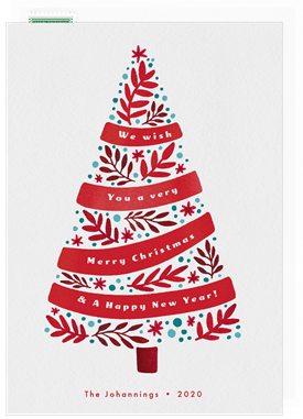 'Nordic Christmas Tree' Holiday Greetings Card