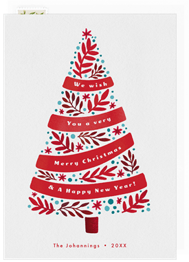 'Nordic Christmas Tree' Christmas Greetings Card