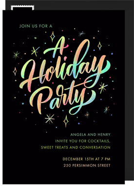 'Painted Canvas' Holiday Party Invitation