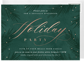 'Soft Foliage' Holiday Party Invitation