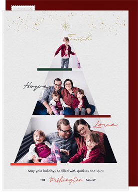 'Faith Hope and Love' Christmas Greetings Card