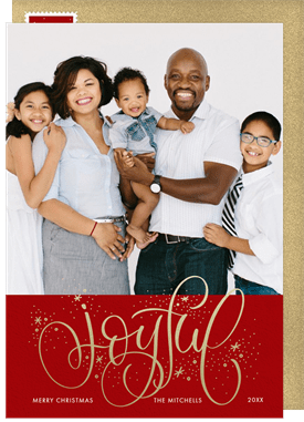 'Sparkling Joy' Christmas Greetings Card