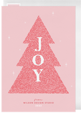 'Tree Doodle' Business Holiday Greetings Card