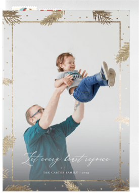 'Pine Boughs and Polka Dots' Holiday Greetings Card