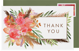 'Sedona Bouquet' Wedding Thank You Note
