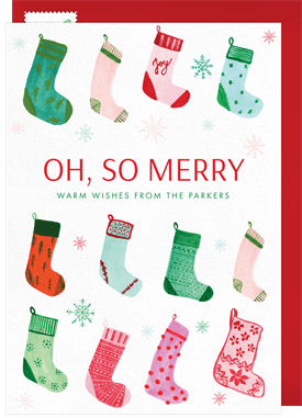 'Oh So Merry' Holiday Greetings Card