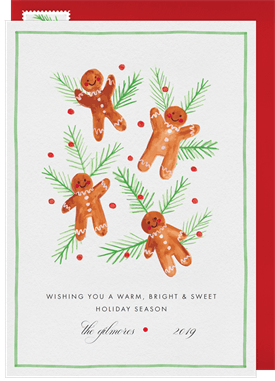 'Hand-Painted Gingerbread' Holiday Greetings Card