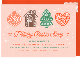 'Holiday Cookie Swap' Holiday Party Invitation