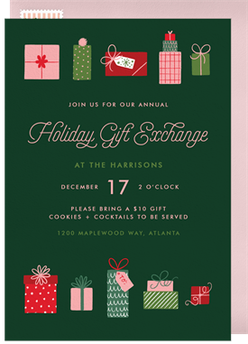 'Presents Galore' Holiday Party Invitation