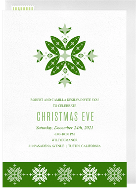 'Nordic Snowflakes' Holiday Party Invitation
