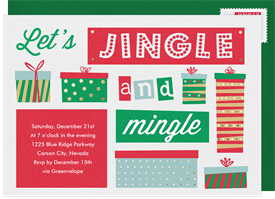 'Gift Mingle' Holiday Party Invitation