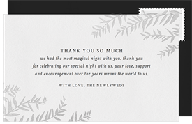 'Gilded Leaves' Wedding Thank You Note