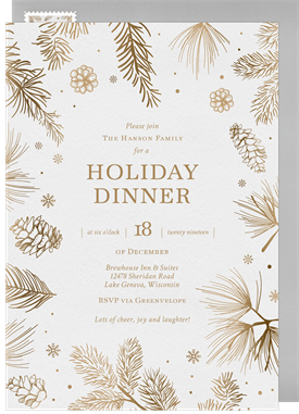 'Wintry Frame' Holiday Party Invitation
