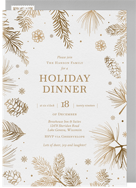 'Wintry Frame' Christmas Party Invitation