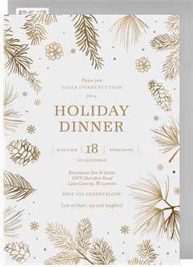 'Wintry Frame' Business Holiday Party Invitation