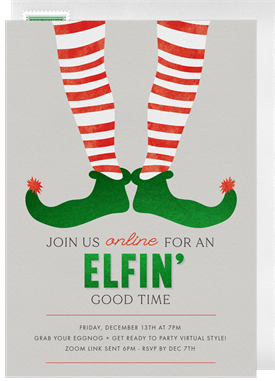 'Elfin' Good Time' Virtual / Remote Invitation
