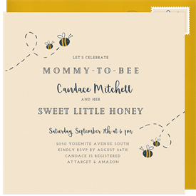 'Mommy-to-Bee' Baby Shower Invitation