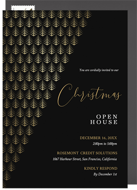 'Tree Pattern' Christmas Party Invitation