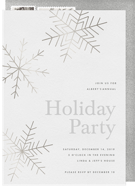 'Shimmering Snowfall' Holiday Party Invitation