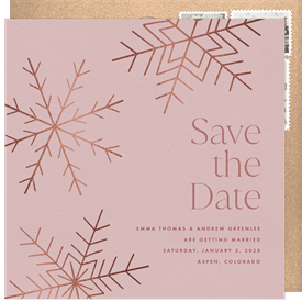 'Shimmering Snowfall' Wedding Save the Date