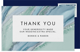 'Lovely Agate' Wedding Thank You Note
