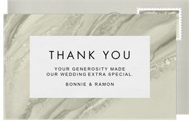 'Lovely Agate' Wedding Thank You Note