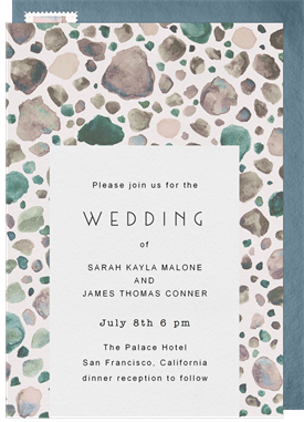 'Scattered Sea Glass' Wedding Invitation