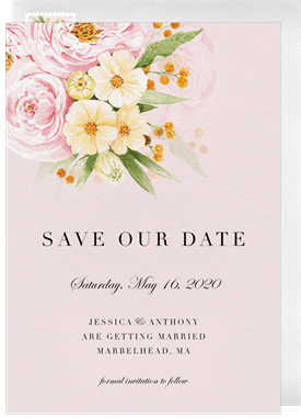 'Dreamy Peonies' Wedding Save the Date