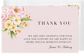'Dreamy Peonies' Rehearsal Dinner Thank You Note
