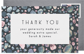 'Scattered Sea Glass' Wedding Thank You Note