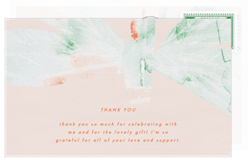 'Abstract Dragonfly' Baby Shower Thank You Note