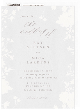 'Floral Silhouettes' Wedding Invitation