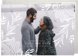 'Romantic Guilded Leaves' Wedding Save the Date