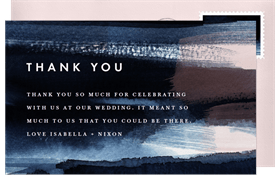 'Two Toned Strokes' Wedding Thank You Note
