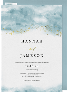 'Twinkly Dusk' Anniversary Party Invitation