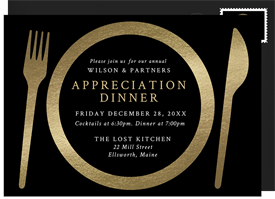 'Stylized Table Setting' Dinner Invitation