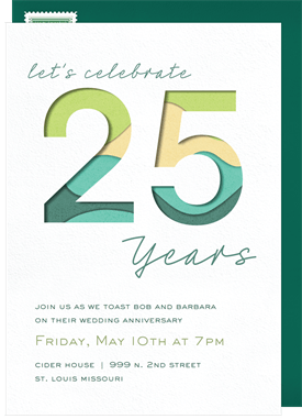 'Layered 25' Anniversary Party Invitation