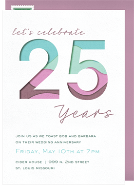 'Layered 25' Anniversary Party Invitation