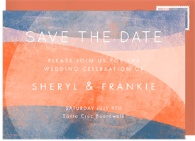 'Abstract Art' Wedding Save the Date