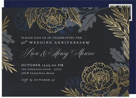 'Moonlit Garden' Anniversary Party Invitation
