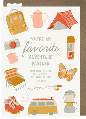'Outdoors Adventure' Valentine's Day Card