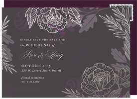 'Moonlit Garden' Wedding Save the Date