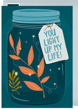 'You Light Up My Life' Valentine's Day Card
